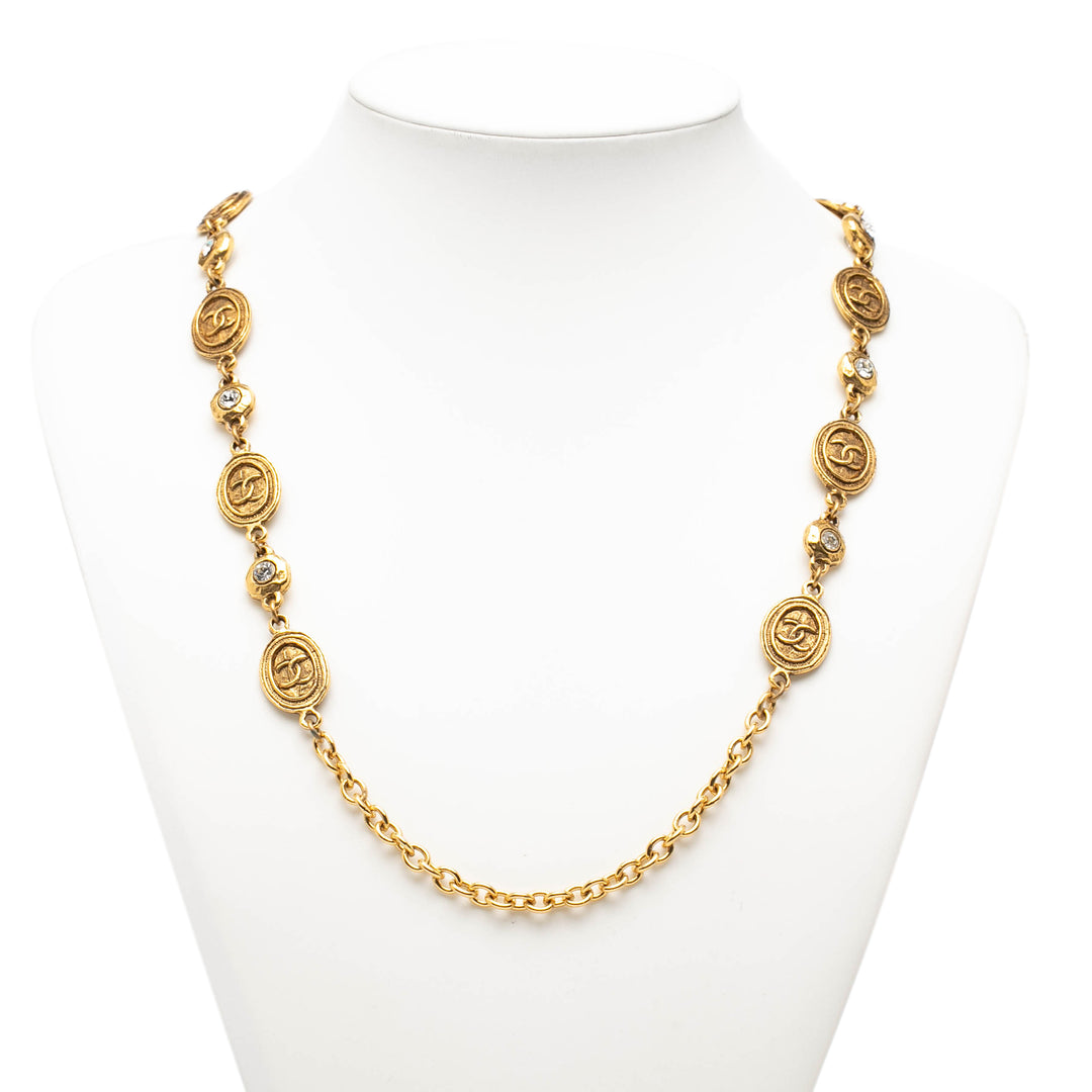 Chanel plaqué CC Medallion Chain Collier