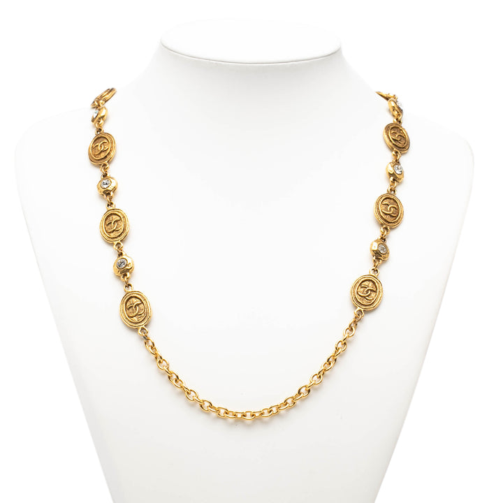 Chanel plaqué CC Medallion Chain Collier