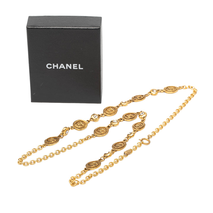 Chanel plaqué CC Medallion Chain Collier
