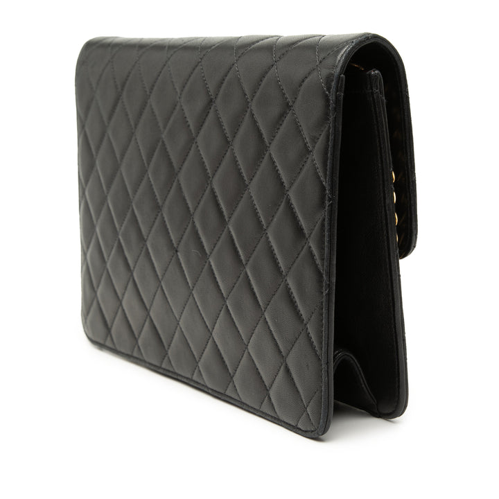 Chanel Medium CC Matelassé Cuir d’agneau Simple rabat
