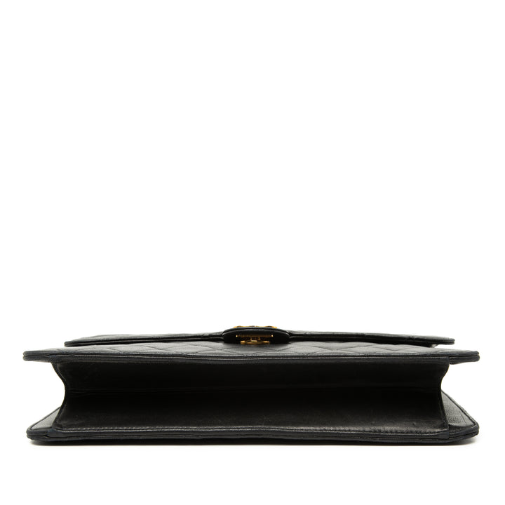 Chanel Medium CC Matelassé Cuir d’agneau Simple rabat