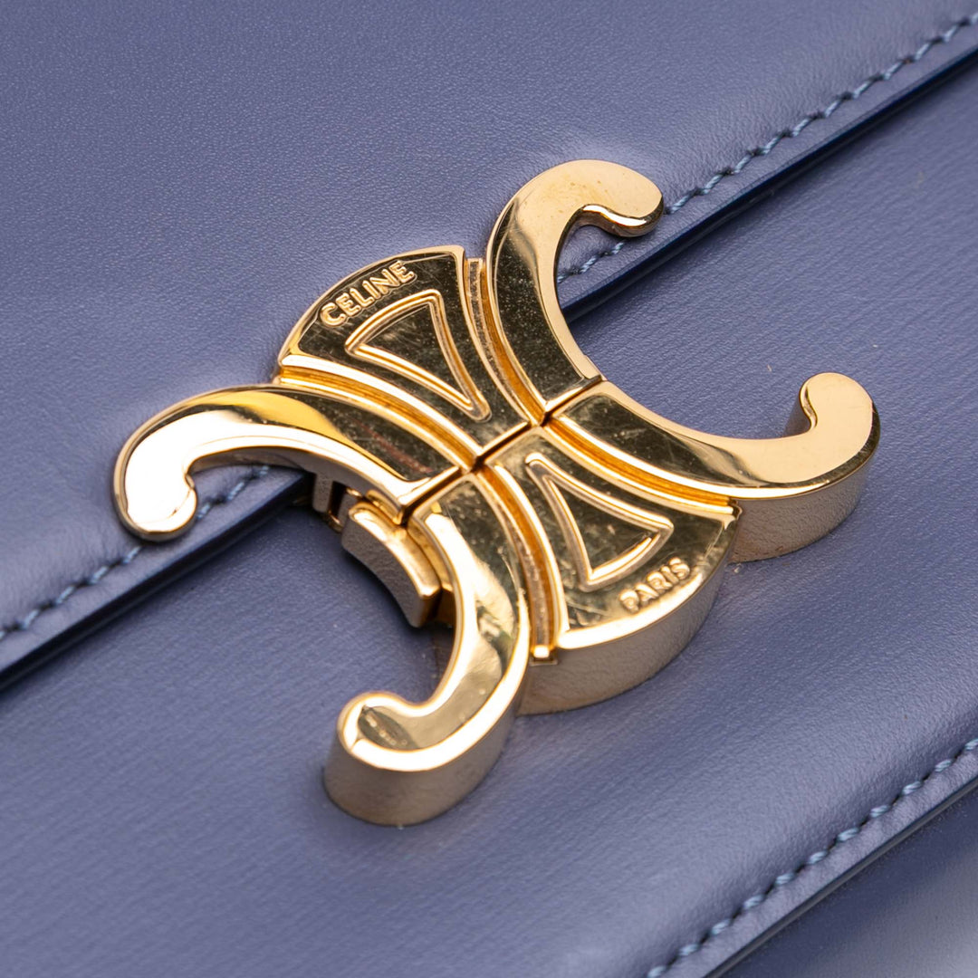 Celine Teen brillant Cuir de veau Triomphe Sac porté croisé