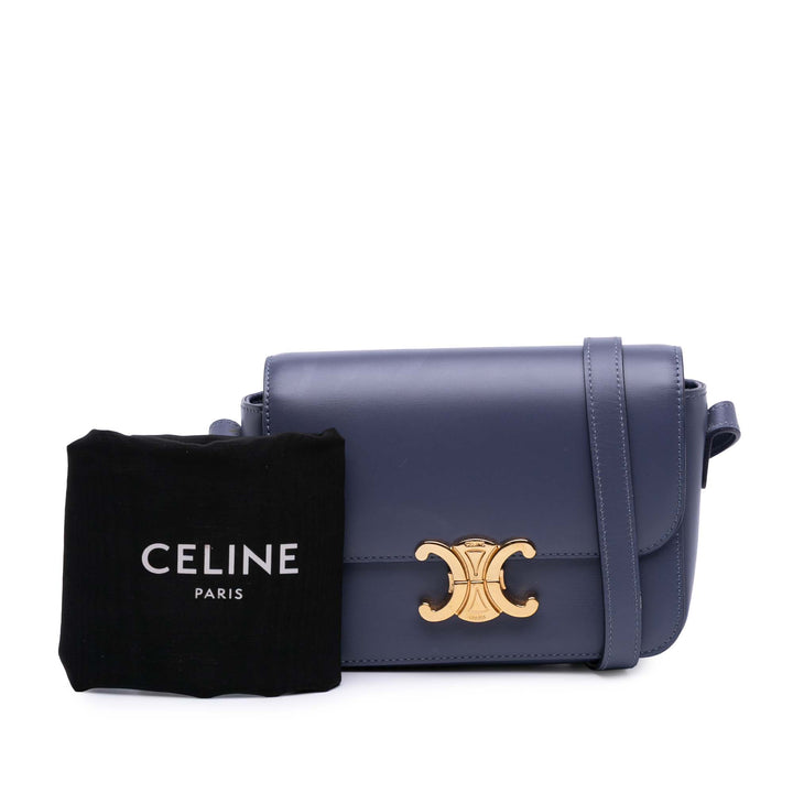 Celine Teen brillant Cuir de veau Triomphe Sac porté croisé