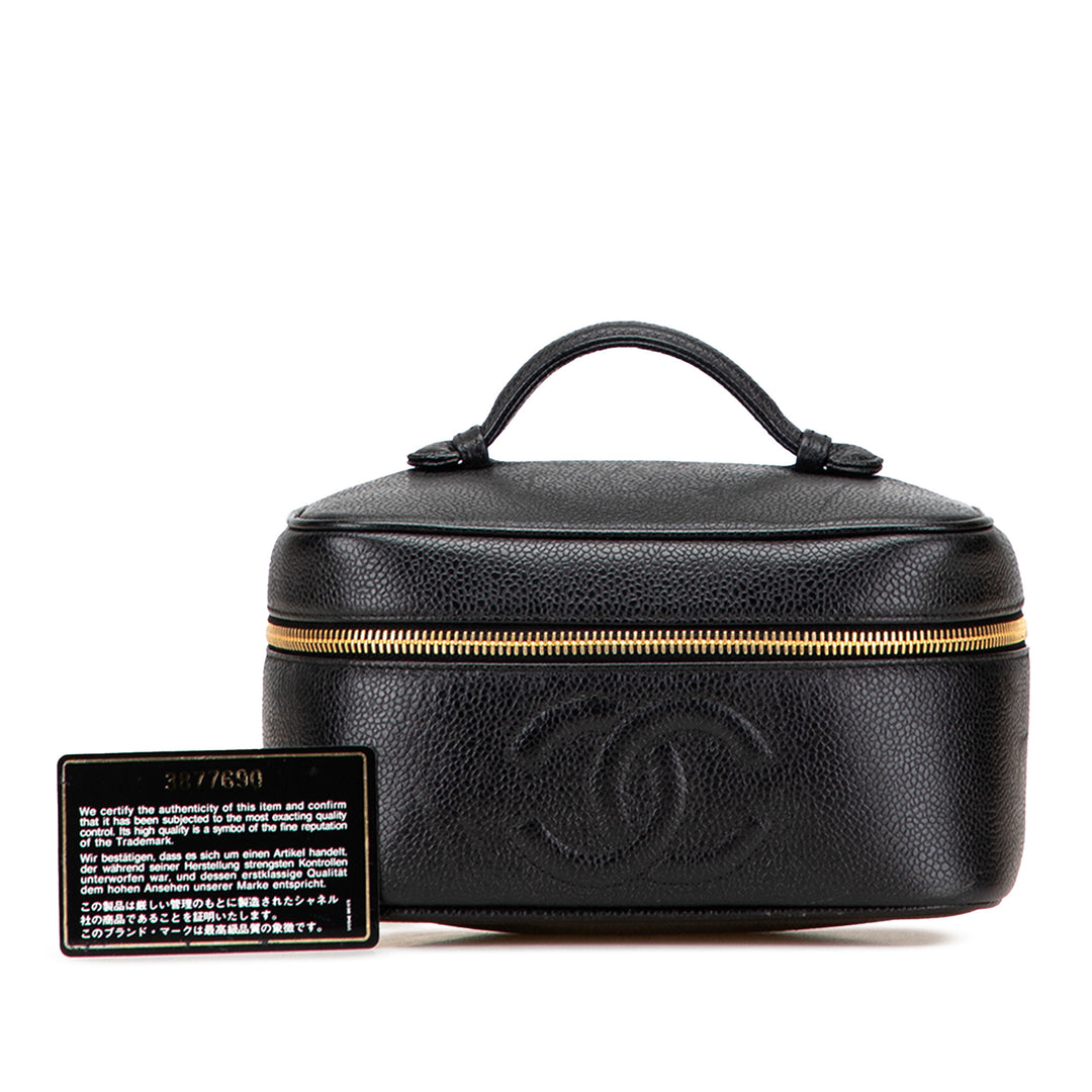 Chanel CC Caviar Vanity Case Noir – GABY PARIS Authentique