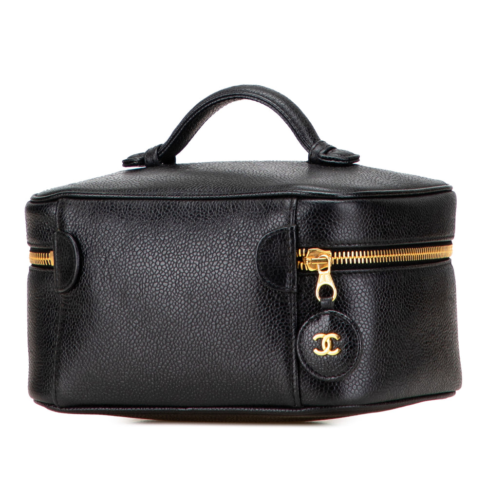 Chanel CC Caviar Vanity Case Noir – GABY PARIS Authentique