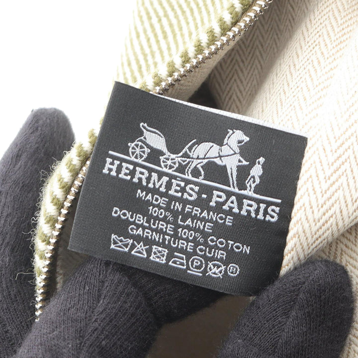 Large Wool Bride A Brac H Natte Case Green - Gaby Paris