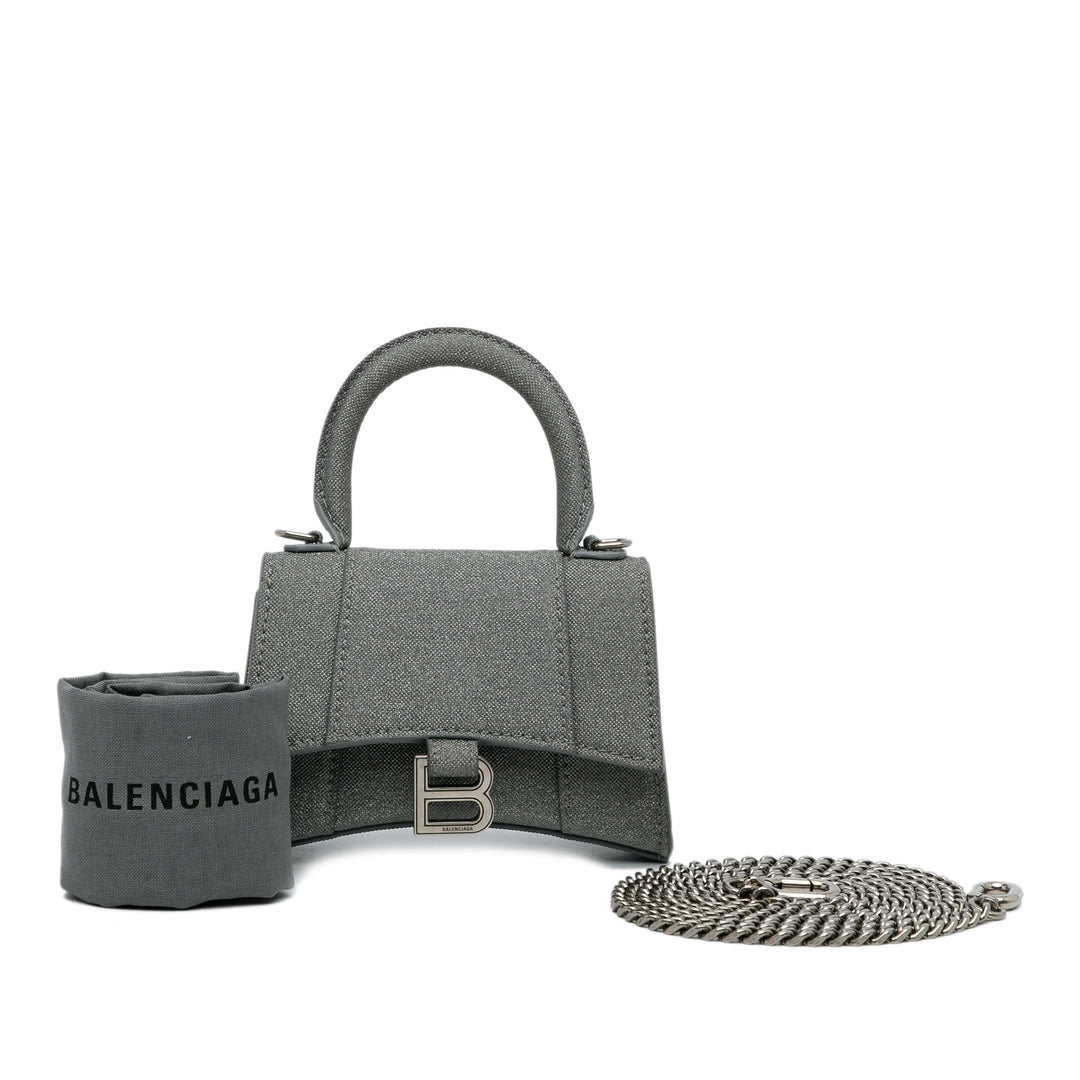Balenciaga Mini Glitter Hourglass Sac cartable