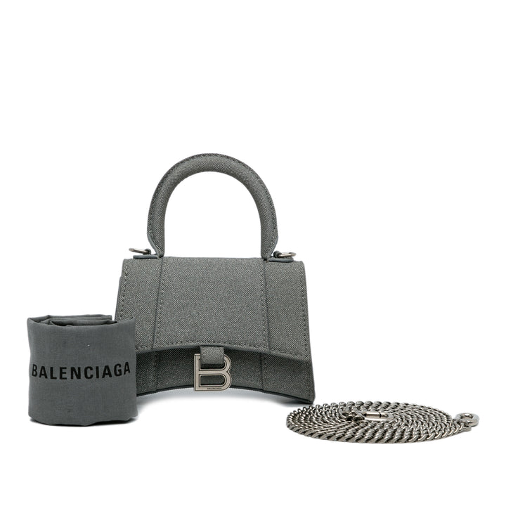 Balenciaga Mini Glitter Hourglass Sac cartable