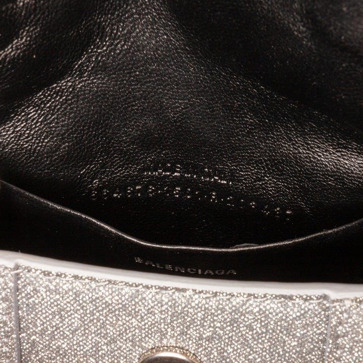 Balenciaga Mini Glitter Hourglass Sac cartable