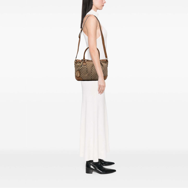 Gucci Diamante Toile Sukey Sac