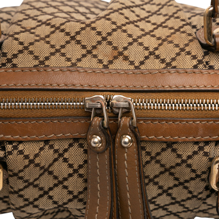 Gucci Diamante Toile Sukey Sac