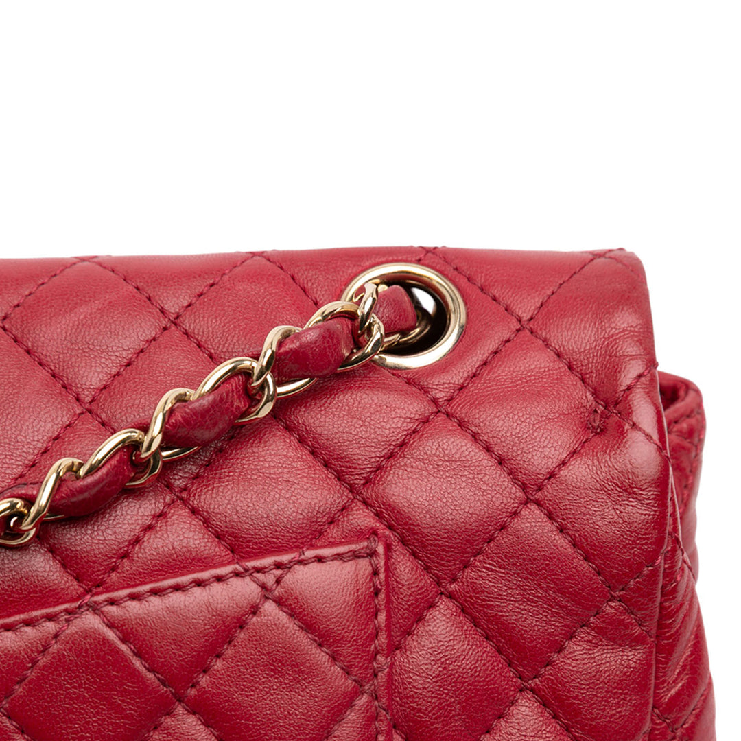 Chanel Medium Classic Cuir d’agneau Valentines Heart Charms Simple rabat