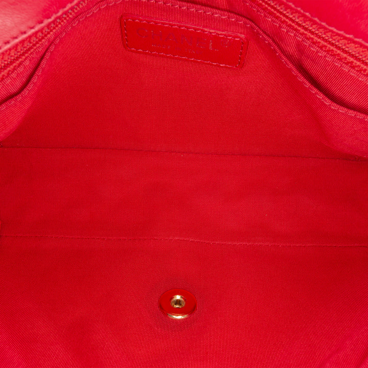 Chanel Medium Classic Cuir d’agneau Valentines Heart Charms Simple rabat