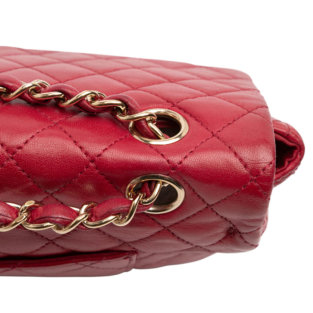 Chanel Medium Classic Cuir d’agneau Valentines Heart Charms Simple rabat