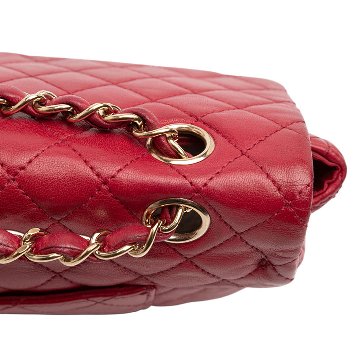 Chanel Medium Classic Cuir d’agneau Valentines Heart Charms Simple rabat