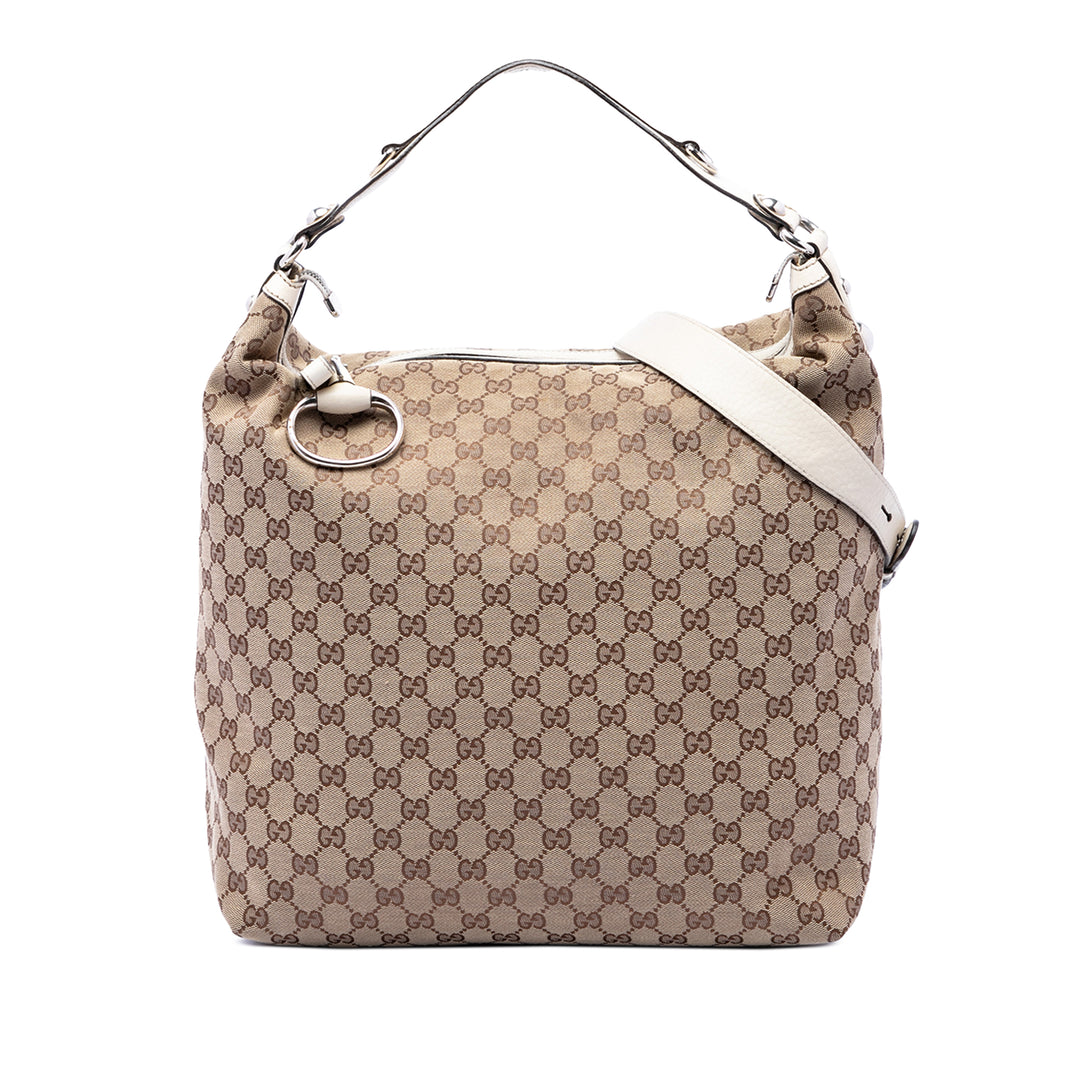 GG Icon Bit Hobo Beige
