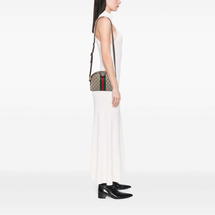 Web Ophidia Sac dôme Petit GG Supreme Beige