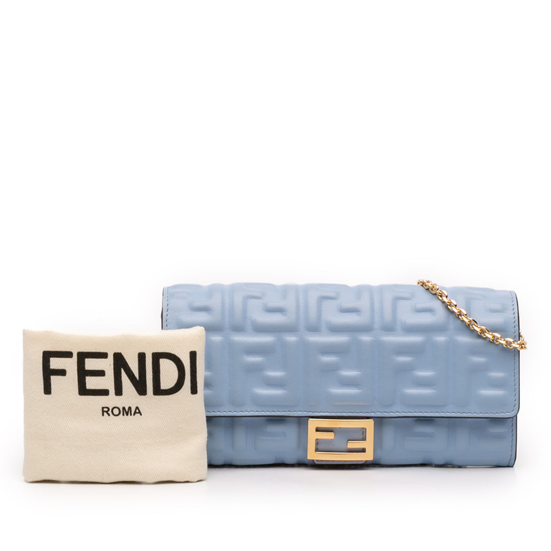 Fendi Zucca embossé Cuir Wallet on Chain – GABY PARIS Authentique