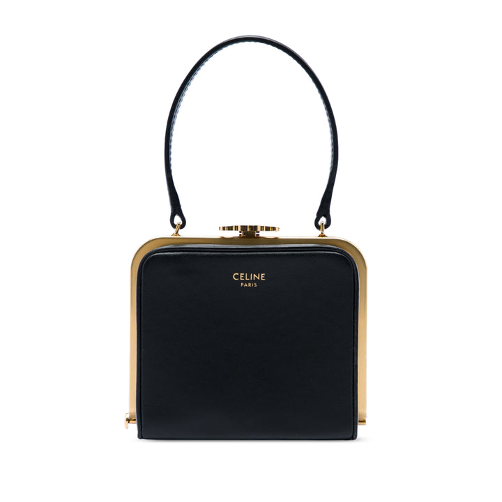 Celine Triomphe Lana Minaudiere Cuir de veau Noir