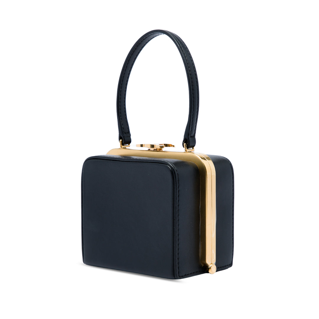 Celine Triomphe Lana Minaudiere Cuir de veau Noir