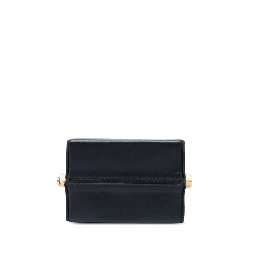 Celine Triomphe Lana Minaudiere Cuir de veau Noir