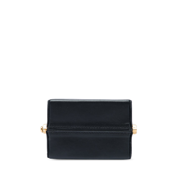 Celine Triomphe Lana Minaudiere Cuir de veau Noir