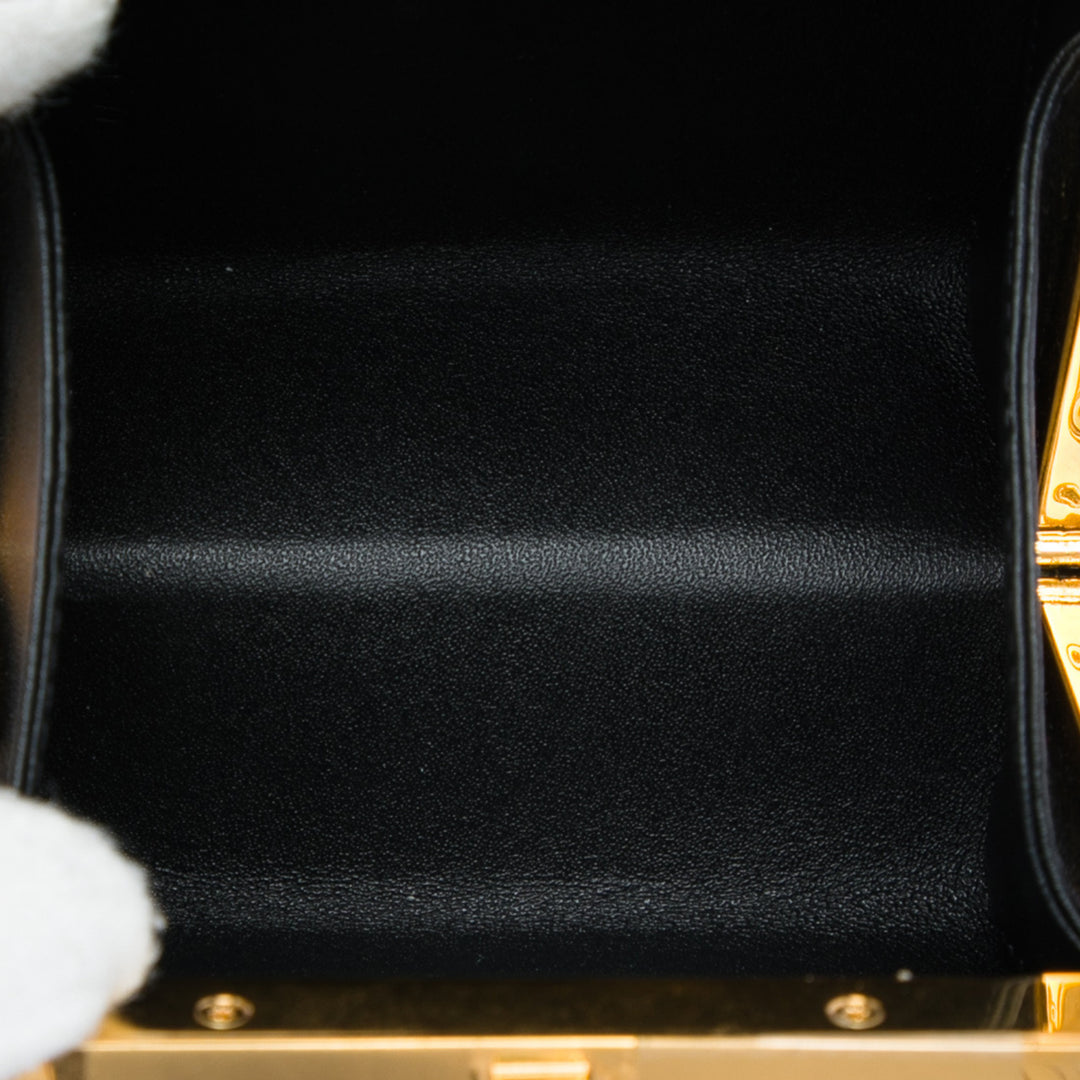 Celine Triomphe Lana Minaudiere Cuir de veau Noir