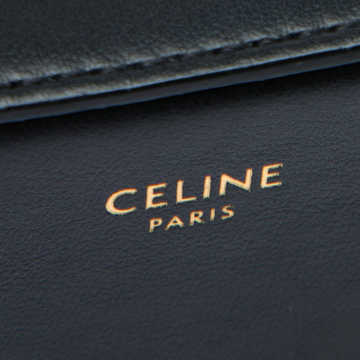Celine Triomphe Lana Minaudiere Cuir de veau Noir