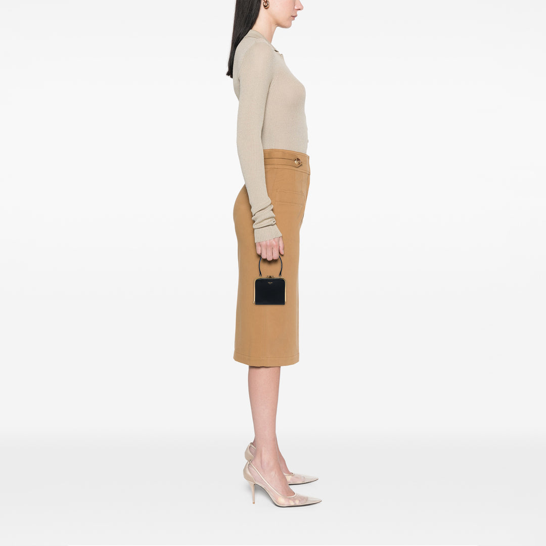 Celine Triomphe Lana Minaudiere Cuir de veau Noir