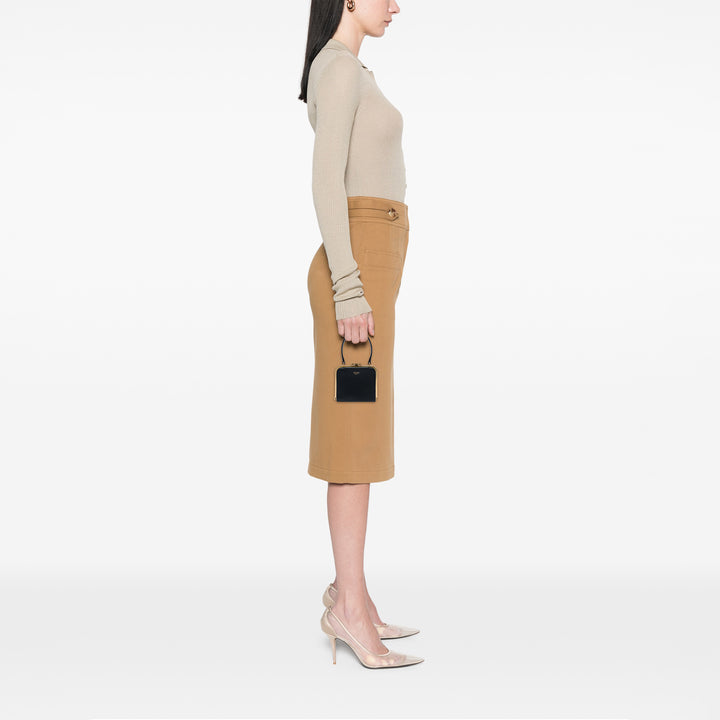 Celine Triomphe Lana Minaudiere Cuir de veau Noir