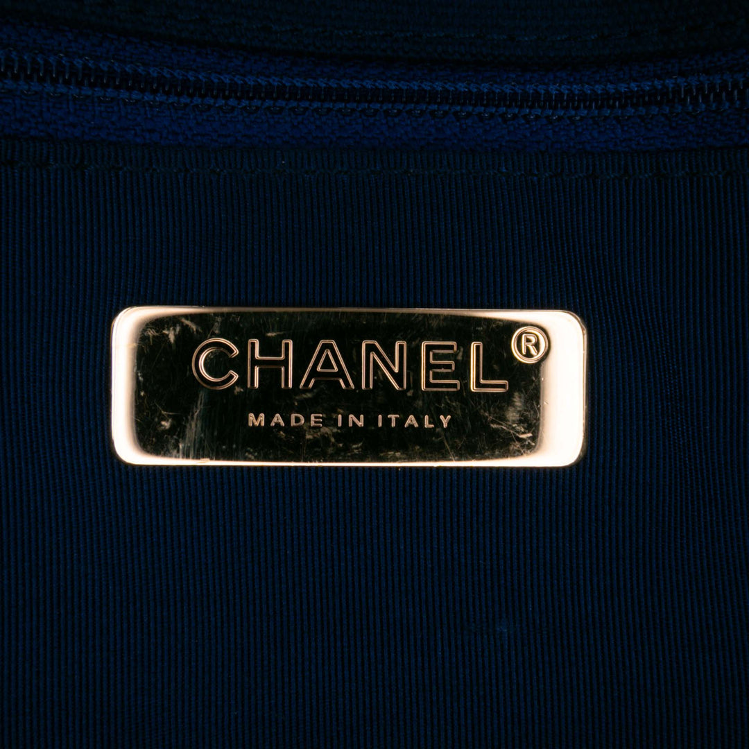 Chanel Medium Toile and Cotton 19 Flap Bleu