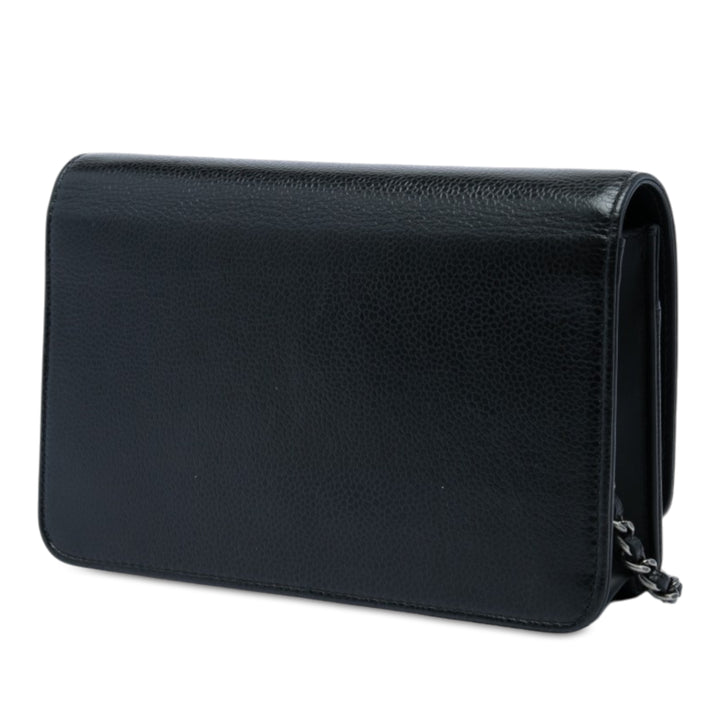 Chanel CC Timeless Wallet on Chain Cuir caviar Noir – vue 2 – GABY PARIS