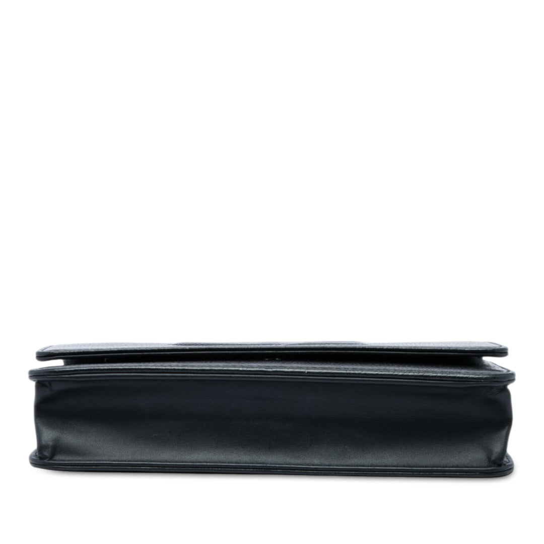 Chanel CC Timeless Wallet on Chain Cuir caviar Noir – vue 3 – GABY PARIS