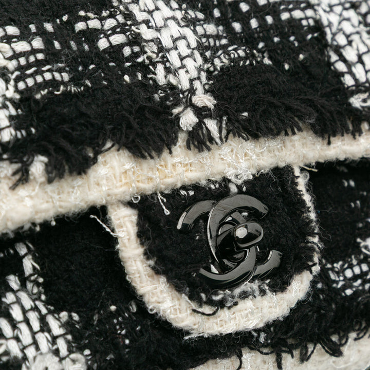 Chanel Mini Rectangular Classic Tweed Tartan Simple rabat Noir – GABY PARIS Authentique