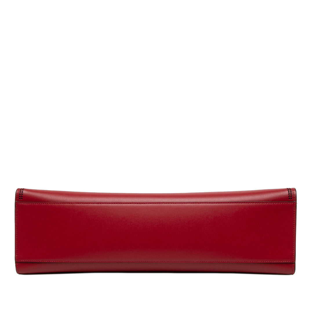 Fendi perforé Runaway Cabas Moyen Rouge – vue 3 – GABY PARIS