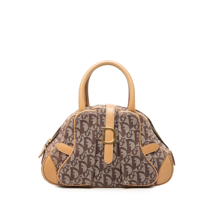 Dior Diorissimo Double Saddle Bowler Sac Mini Marron – vue principale – GABY PARIS