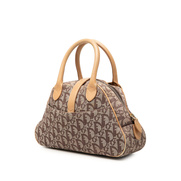 Dior Diorissimo Double Saddle Bowler Sac Mini Marron – vue 2 – GABY PARIS