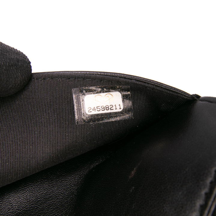 CC Quilted Lambskin Wallet On Chain Black - Gaby Paris