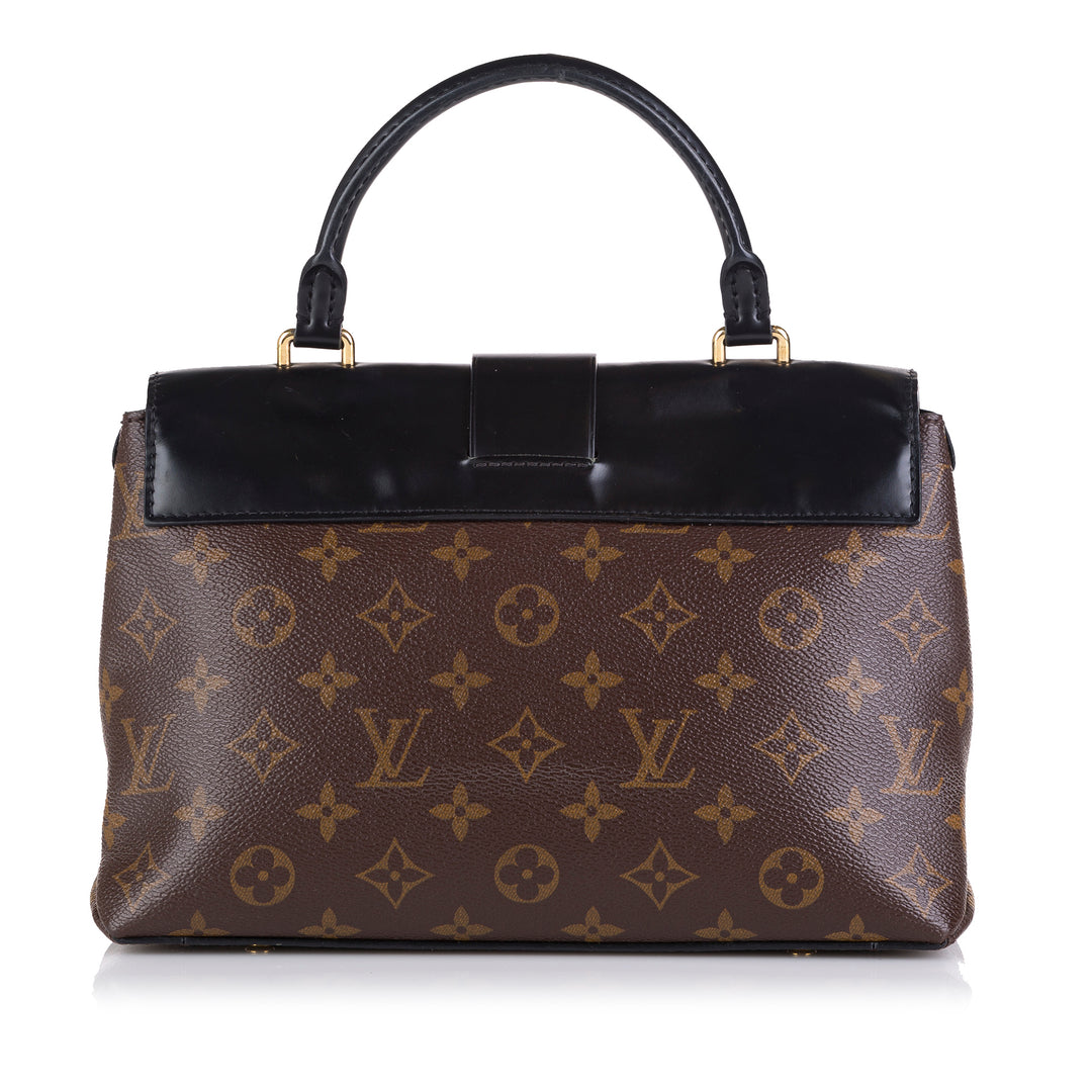 Monogram One Handle Flap Satchel Brown - Gaby Paris