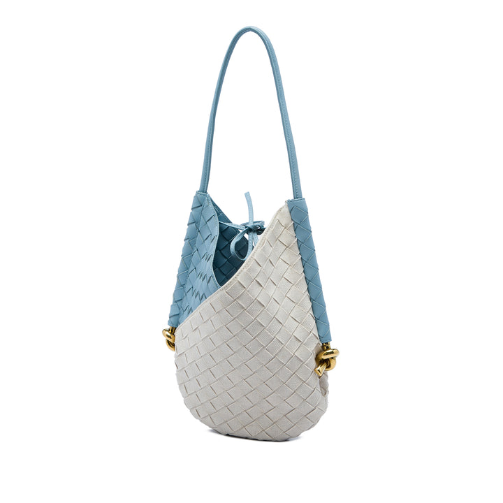 Bottega Veneta Intrecciato Solstice Sac Petit nappa Bleu – vue 2 – GABY PARIS