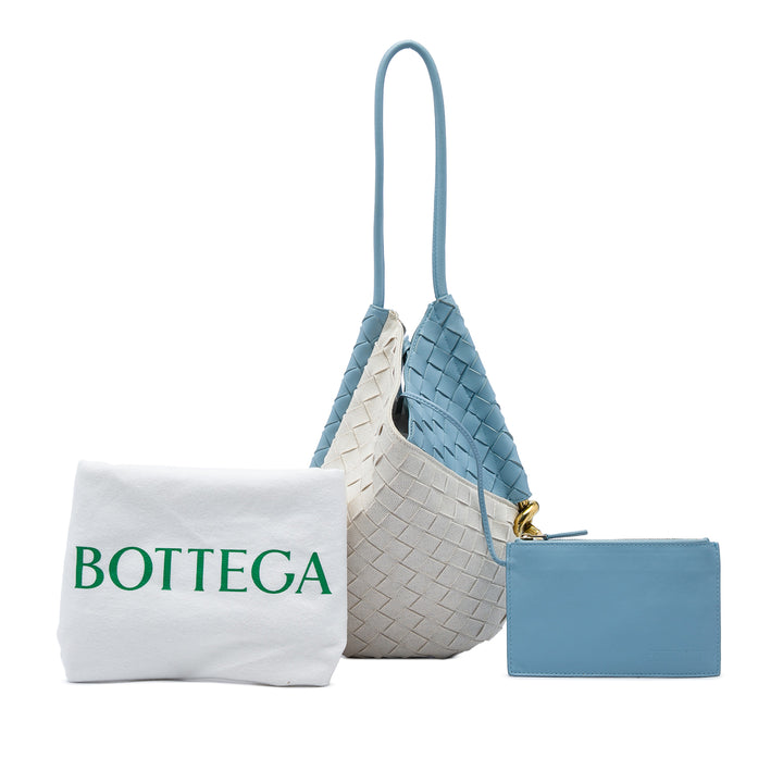 Bottega Veneta Intrecciato Solstice Sac Petit nappa Bleu – vue 6 – GABY PARIS