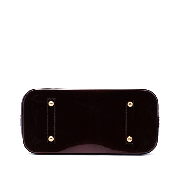 Louis Vuitton Sac à main Alma Monogram GM Cuir verni Violet – vue 3 – GABY PARIS