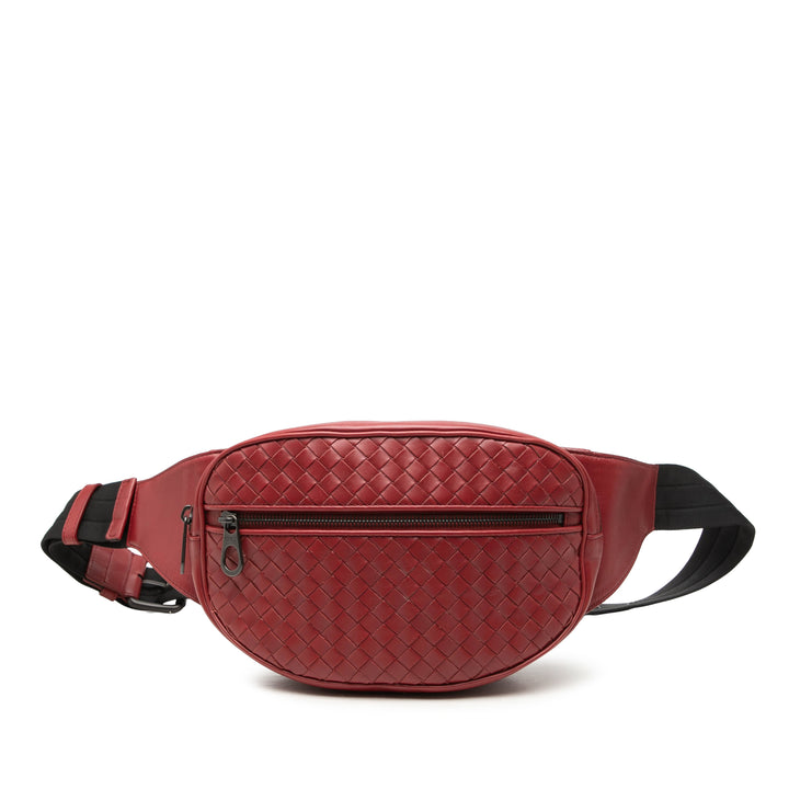 Intrecciato Sac ceinture nappa Rouge