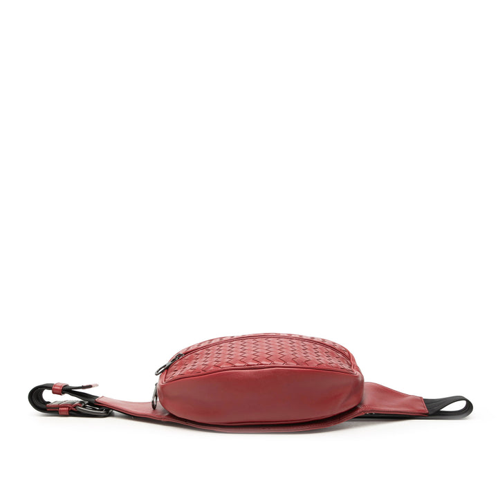 Intrecciato Sac ceinture nappa Rouge