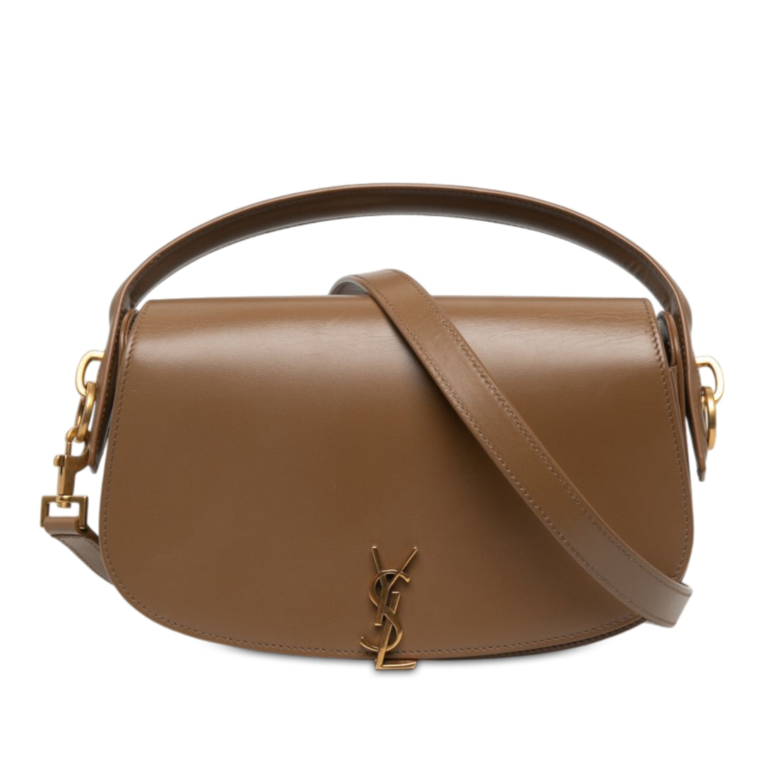 Saint Laurent Voltaire sac à Cuir de veau Marron – vue principale – GABY PARIS