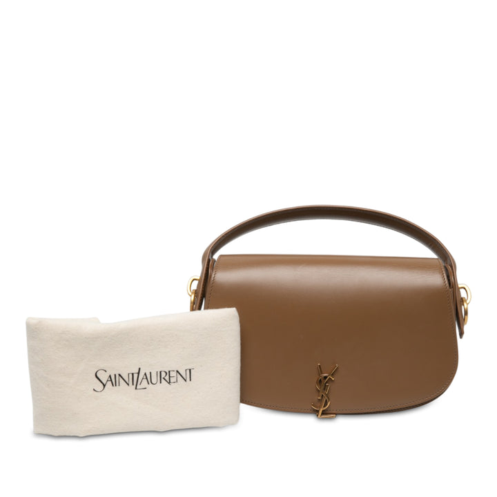 Saint Laurent Voltaire sac à Cuir de veau Marron – vue 7 – GABY PARIS