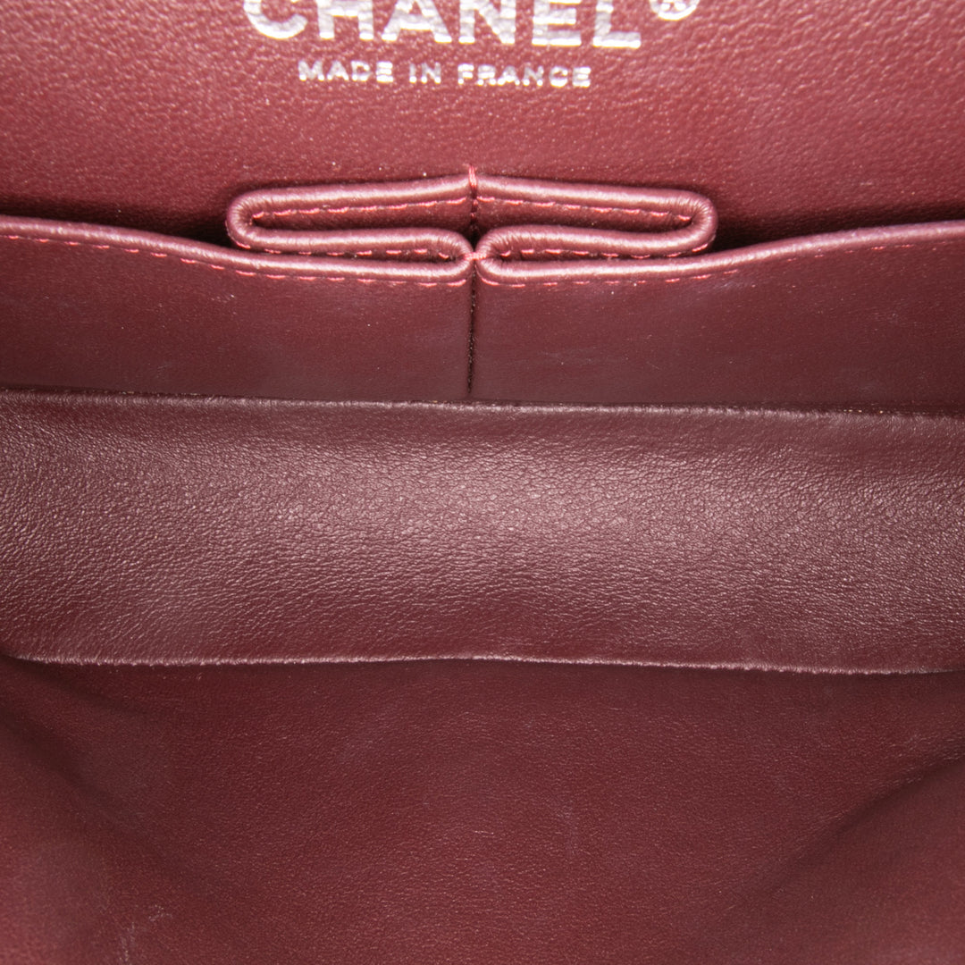 Medium Classic Lambskin Double Flap Black - Gaby Paris