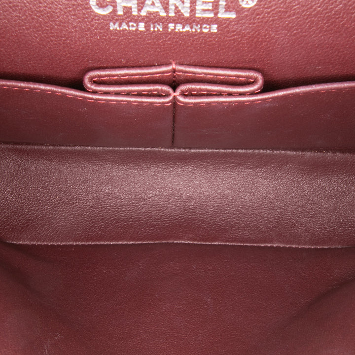 Medium Classic Lambskin Double Flap Black - Gaby Paris