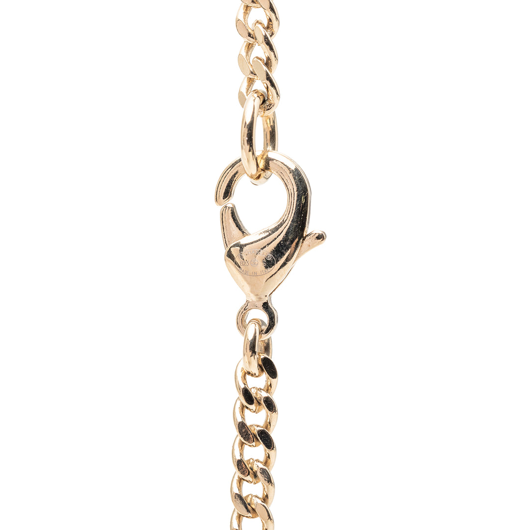 Chanel CC plaqué Strass et Perles fantaisie Flower Pendant Collier