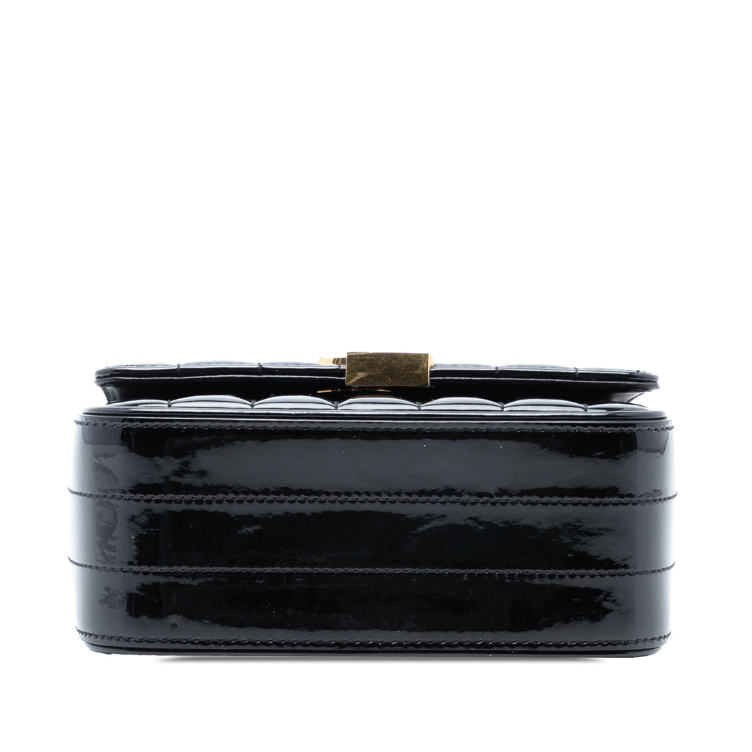 Saint Laurent Small Cuir verni Monogram Vicky Sac à chaîne
